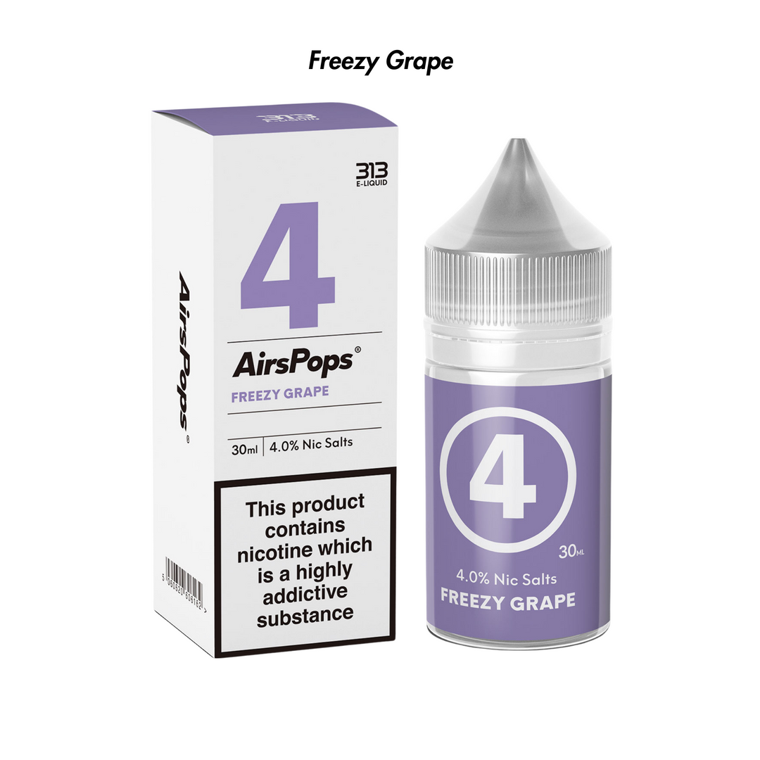 Freezy Grape 313 AirsPops E-Liquid 40mg from The Smoke Organic Store with Fast Delivery in South Africa