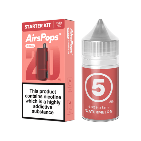 5 Ice Watermelon Ruby Red AirsPops ORKA Device & 313 E - Liquid Bundle | Airscream AirsPops | Shop Buy Online | Cape Town, Joburg, Durban, South Africa