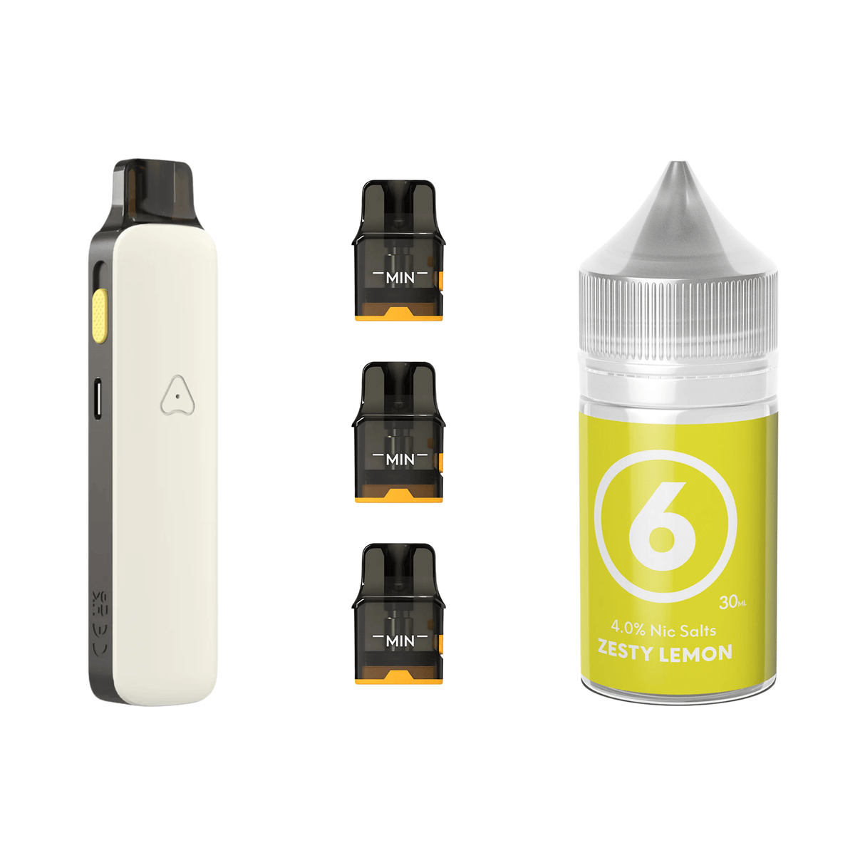 #6 Zesty Lemon Airscream Pro II Device, Refillable Pods and E - Liquid Bundle | Airscream AirsPops | Shop Buy Online | Cape Town, Joburg, Durban, South Africa