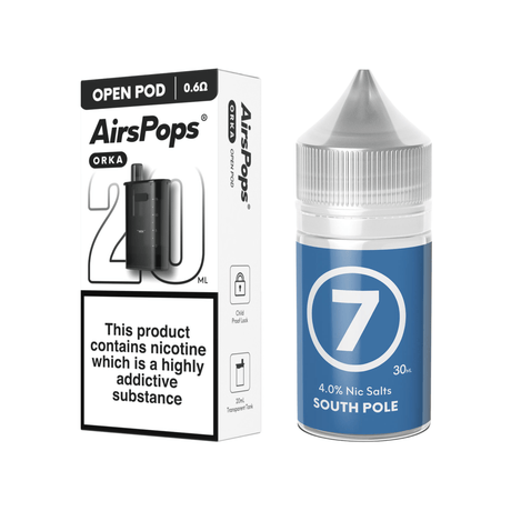7 South Pole AirsPops ORKA Refillable Pod & 313 E - Liquid Bundle | Airscream AirsPops | Shop Buy Online | Cape Town, Joburg, Durban, South Africa