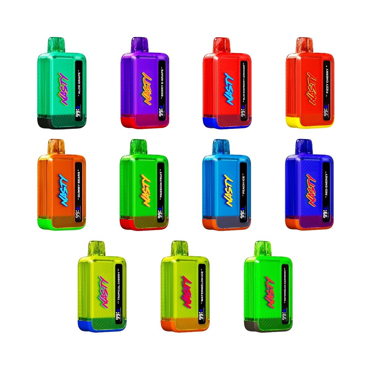 All Flavours available in the Nasty Bar 9k 9000 disposable vape