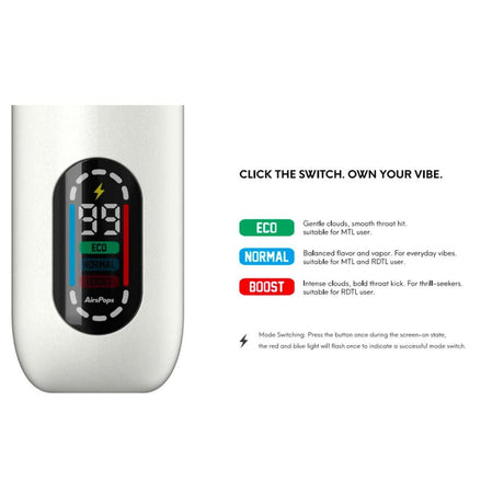 Power modes explained for AirsPops ORKA