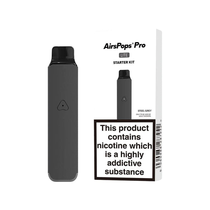 Steel Grey front view AirsPops Pro LITE