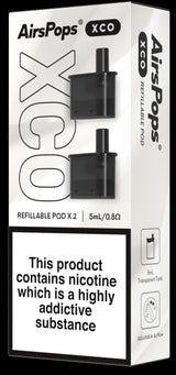 AirsPops XCO refillable pod two-pack, 5ml and 0.8 ohm