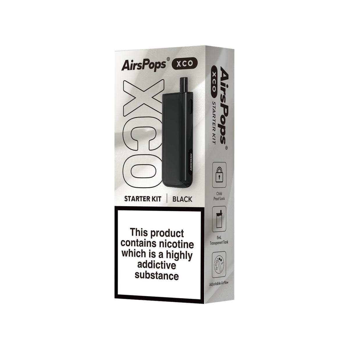 Black AirsPops XCO Starter Kit box