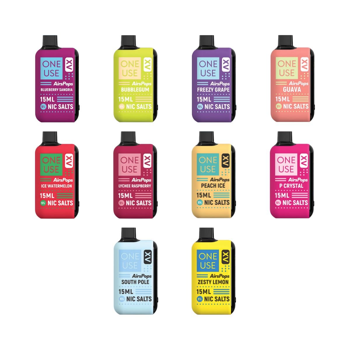 All Flavours Airscream AirsPops ONE USE XV 15ml Disposable Vape - 5% | Airscream AirsPops | Shop Buy Online | Cape Town, Joburg, Durban, South Africa