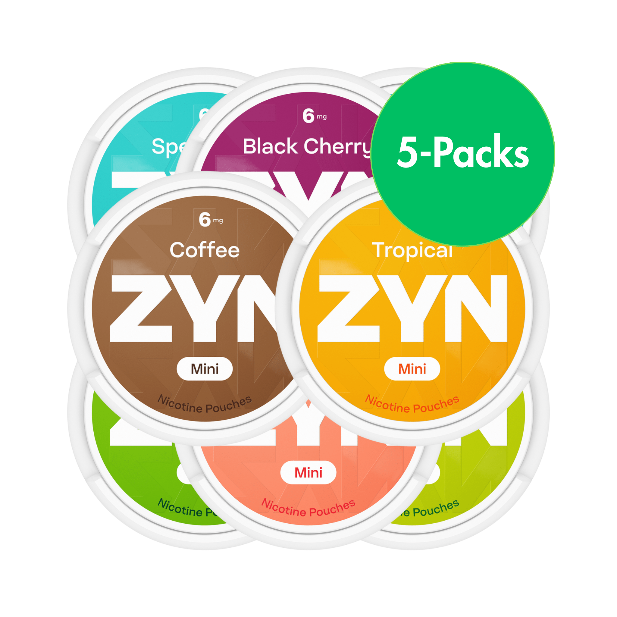 5-Pack ZYN 6mg Strong Nicotine Pouches | Express Delivery – Smoke