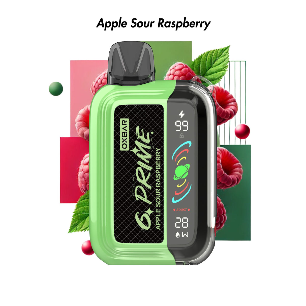 Apple Sour Raspberry Oxbar G Prime 25000 Disposable Vape - 5% | Oxbar | Shop Buy Online | Cape Town, Joburg, Durban, South Africa