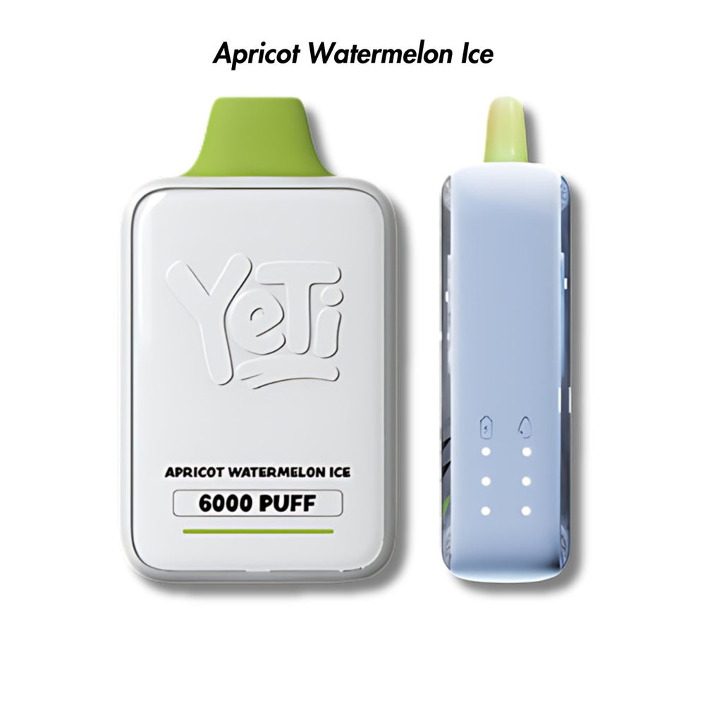 Apricot Watermelon Ice Yeti Ice Cube 6000 Puff Disposable Vape - 2.0% | Yeti | Shop Buy Online | Cape Town, Joburg, Durban, South Africa