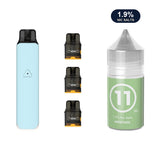 AirsPops Pro LITE bundle: Aqua Blue device, refillable pods and 313 Menthol 1.9% e-liquid