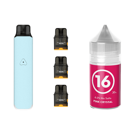 Aqua Blue #16 Pink Crystal Airscream Pro LITE Device, Refillable Pods and E - Liquid Bundle | Airscream AirsPops | Shop Buy Online | Cape Town, Joburg, Durban, South Africa