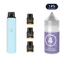 AirsPops Pro LITE bundle: Aqua Blue device, refillable pods and 313 Freezy Grape 1.9% e-liquid