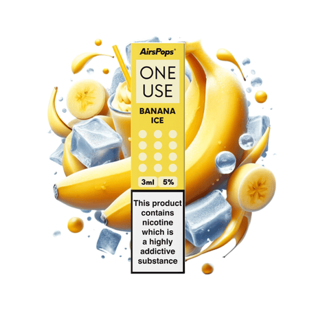 Banana Ice Airscream AirsPops ONE USE 3ml Disposable Vape - 5% | Airscream AirsPops | Shop Buy Online | Cape Town, Joburg, Durban, South Africa