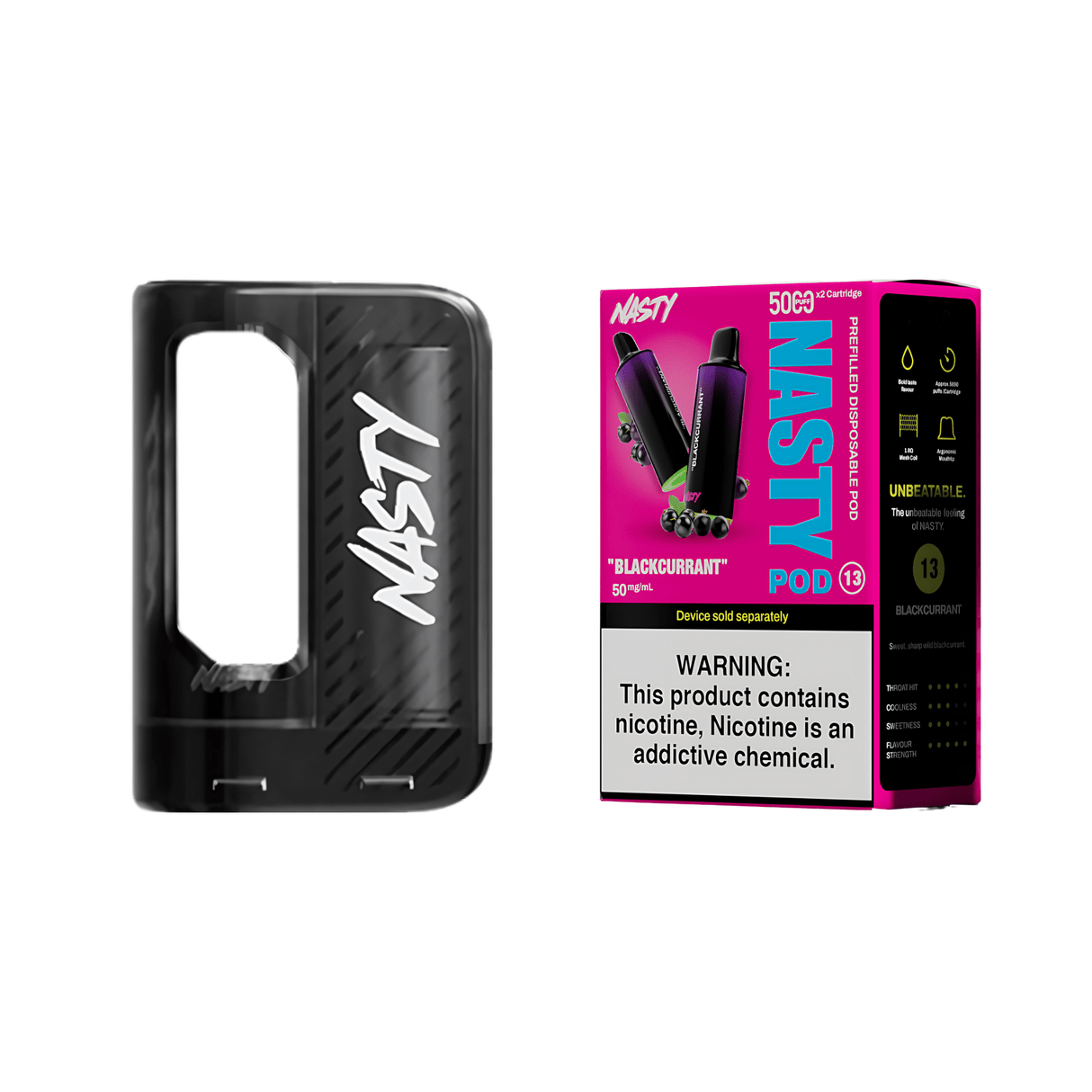 Black Blackcurrant Nasty PX10 Device & Pods Bundle | NASTY | Shop Buy Online | Cape Town, Joburg, Durban, South Africa