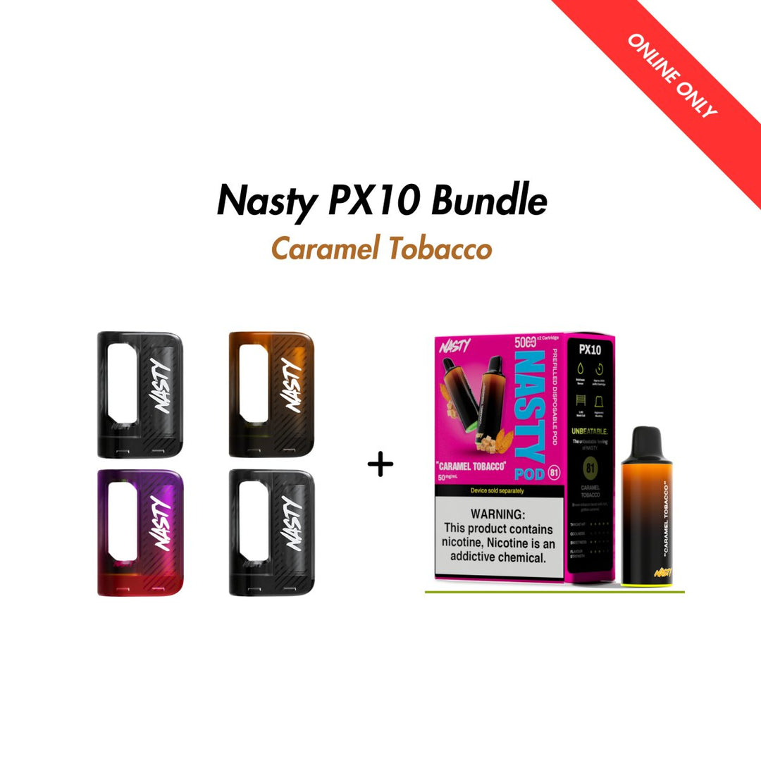 Black Caramel Tobacco Nasty PX10 Bundle | NASTY | Shop Buy Online | Cape Town, Joburg, Durban, South Africa
