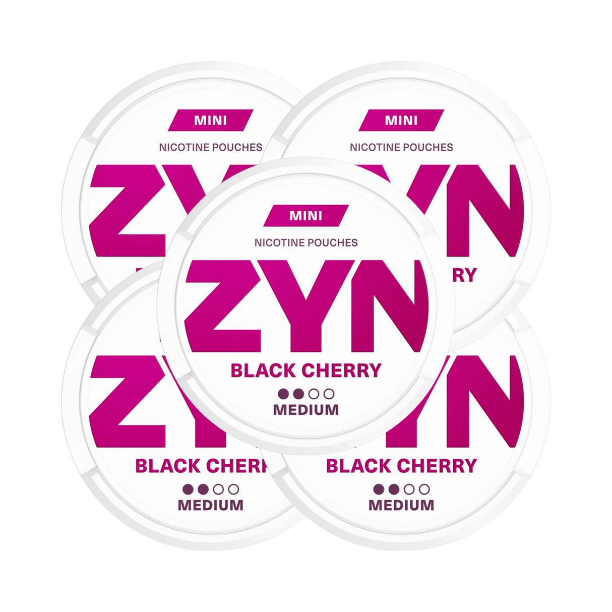 Black Cherry 5 - Pack ZYN Mini Medium Nicotine Pouches - 3mg | ZYN | Shop Buy Online | Cape Town, Joburg, Durban, South Africa
