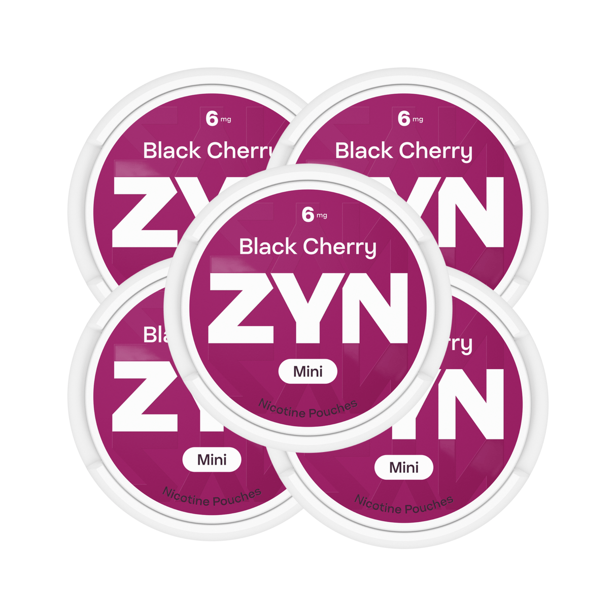 Black Cherry 5 - Pack ZYN Mini Strong Nicotine Pouches - 6mg | ZYN | Shop Buy Online | Cape Town, Joburg, Durban, South Africa