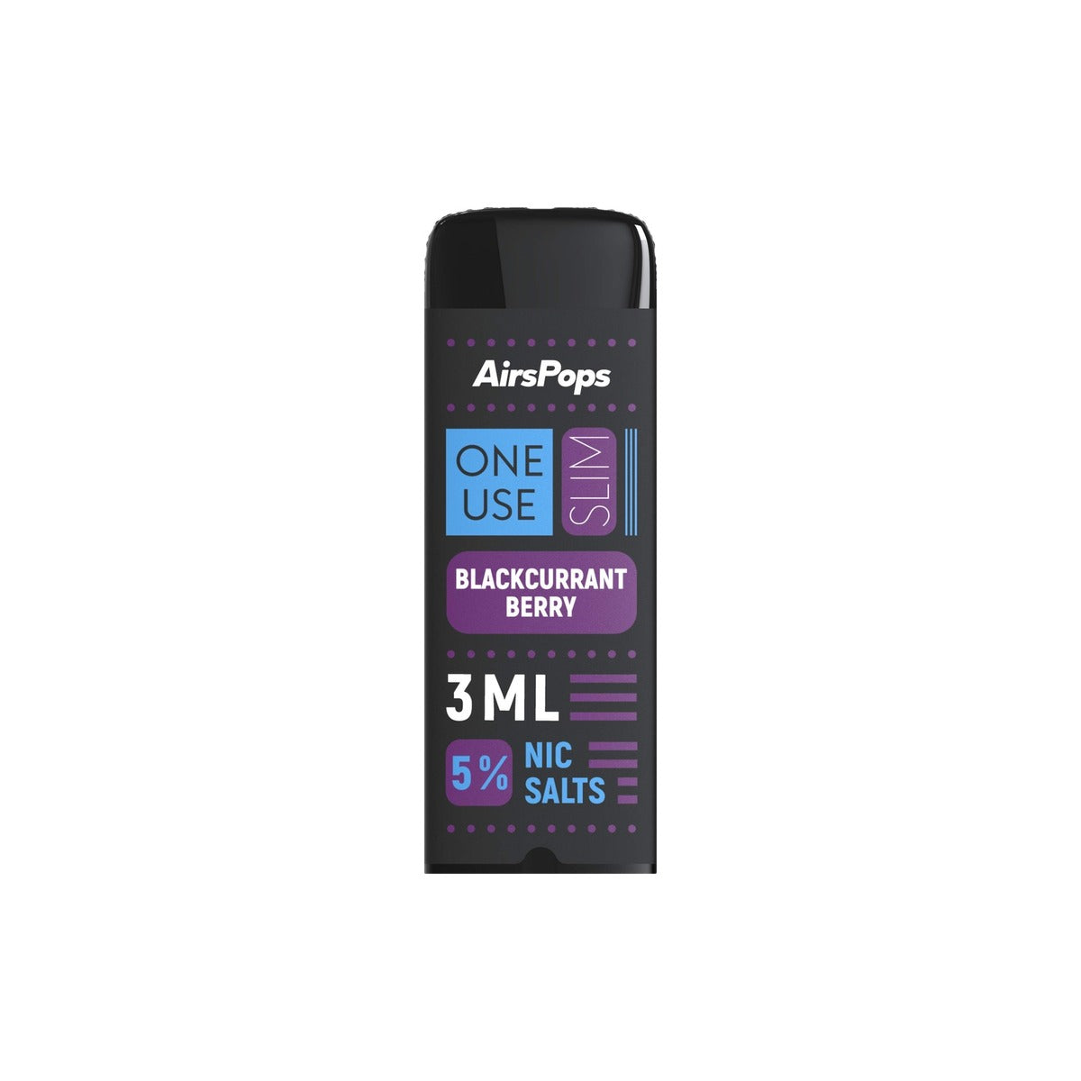 Blackcurrant Berry device AirsPops ONE USE Slim 3ml disposable vape