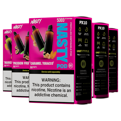 Blackcurrant Nasty PX10 Prefilled Disposable Pods 2 - Pack - 5% | NASTY | Shop Buy Online | Cape Town, Joburg, Durban, South Africa