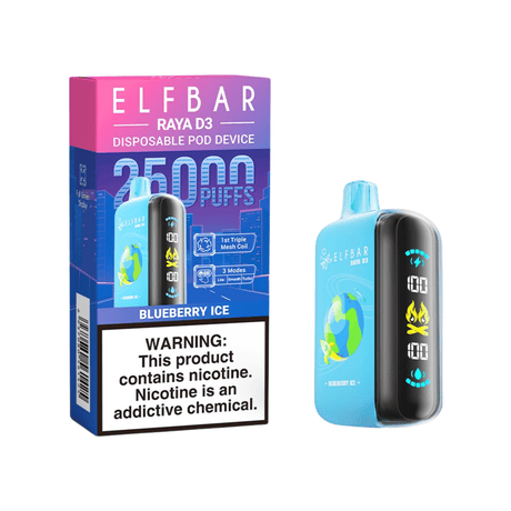 Blueberry Ice Elf Bar Raya D3 25k Disposable Vape - 5% | Elf Bar | Shop Buy Online | Cape Town, Joburg, Durban, South Africa