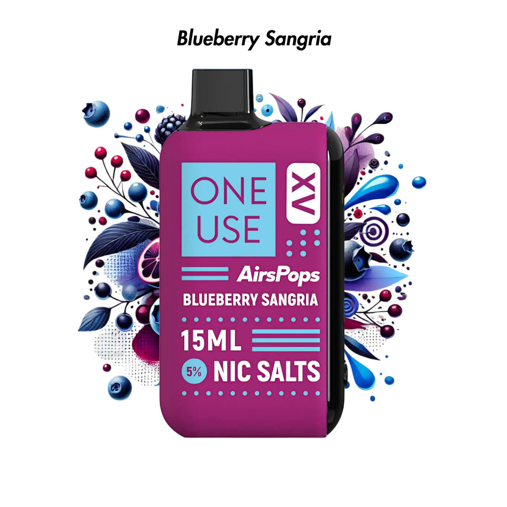 Blueberry Sangria AirsPops ONE USE 15ml XV 8500 Disposable Vape - 5% | Airscream AirsPops | Shop Buy Online | Cape Town, Joburg, Durban, South Africa