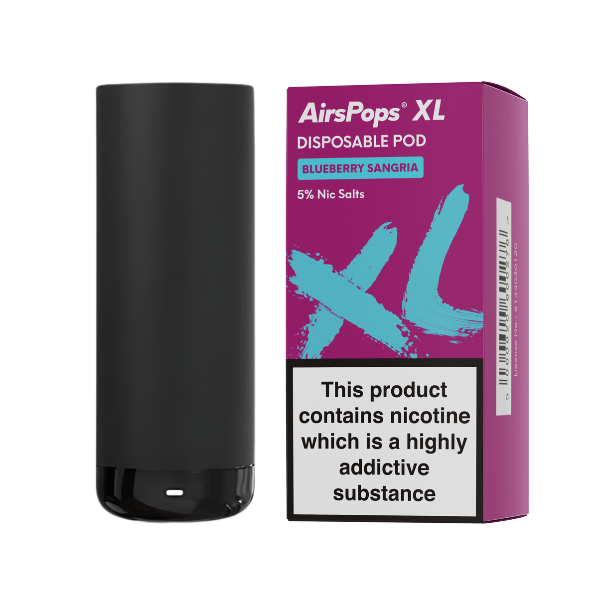 Blueberry Sangria AirsPops XL Device & Prefilled Disposable Pod Bundle | Airscream AirsPops | Shop Buy Online | Cape Town, Joburg, Durban, South Africa