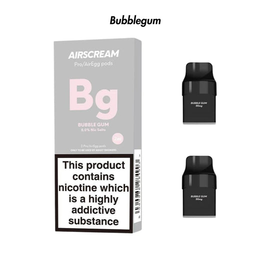 Bubblegum Airscream Pro/Pro LITE/AirEgg Prefilled Pods 2 - Pack - 5% | Airscream AirsPops | Shop Buy Online | Cape Town, Joburg, Durban, South Africa