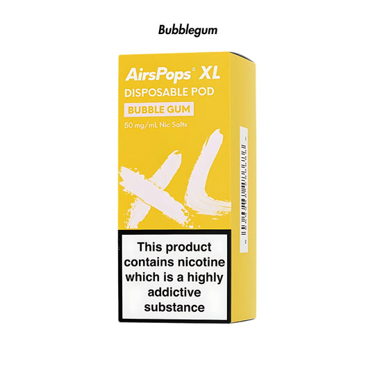 Bubblegum AirsPops XL Prefilled Disposable Pod 10ml - 5.0% | Airscream AirsPops | Shop Buy Online | Cape Town, Joburg, Durban, South Africa
