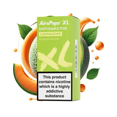 Cantaloupe AirsPops XL Prefilled Disposable Pod 10ml - 5% | Airscream AirsPops | Shop Buy Online | Cape Town, Joburg, Durban, South Africa