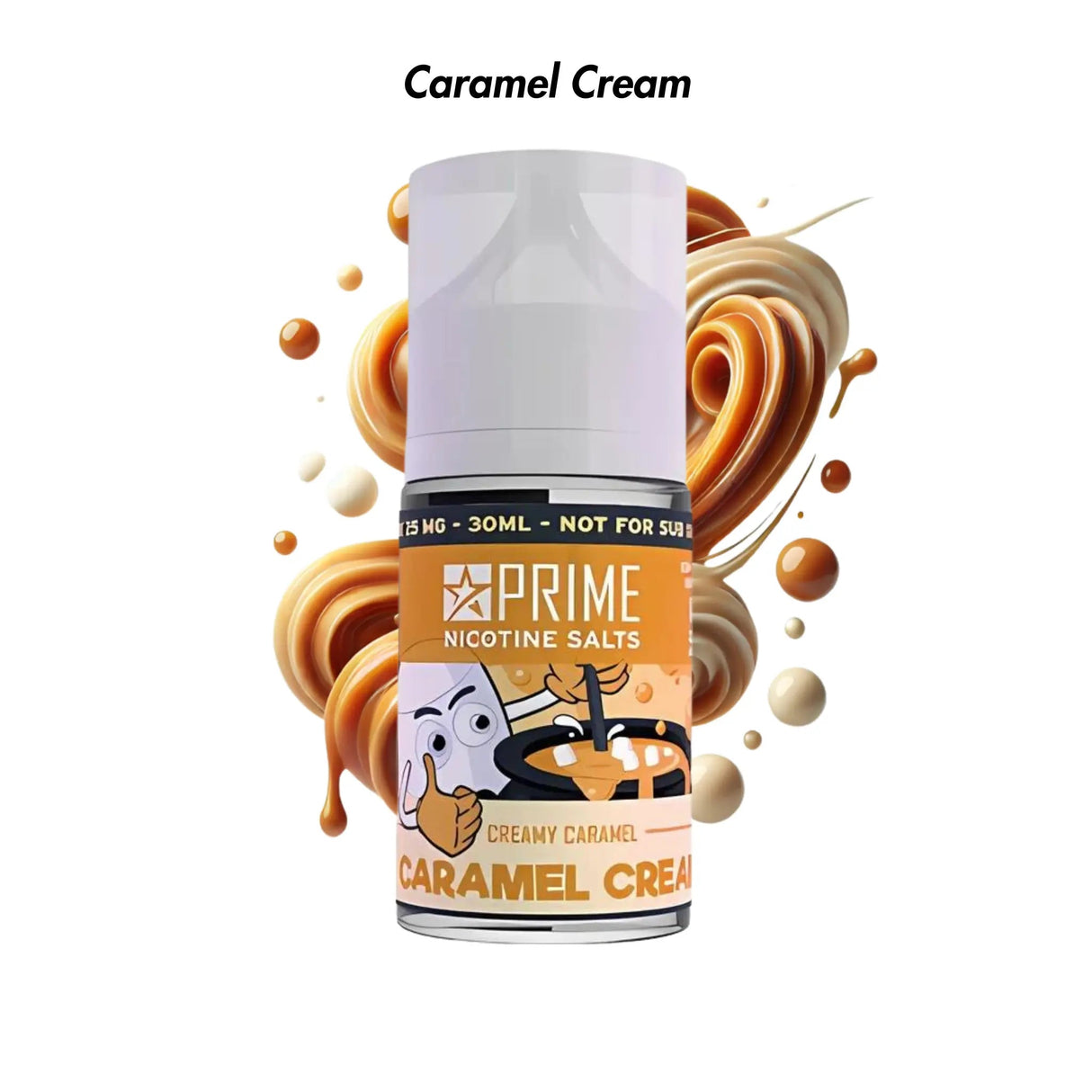 Caramel Cream Prime Nicotine Salts E - Liquid 30ml - 2.5% | Prime | Shop Buy Online | Cape Town, Joburg, Durban, South Africa