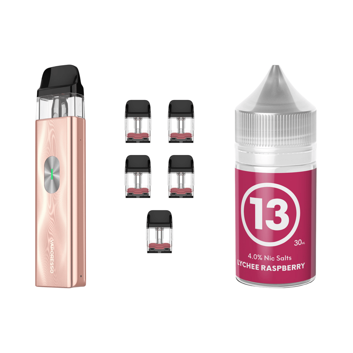 Champagne Gold 0.4Ω (3ml) Vaporesso XROS Mini 4 Device, Refillable Pods and E - Liquid Bundle | Vaporesso | Shop Buy Online | Cape Town, Joburg, Durban, South Africa