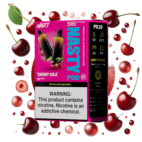 Cherry Cola Nasty PX10 Prefilled Disposable Pods 2 - Pack - 5% | NASTY | Shop Buy Online | Cape Town, Joburg, Durban, South Africa