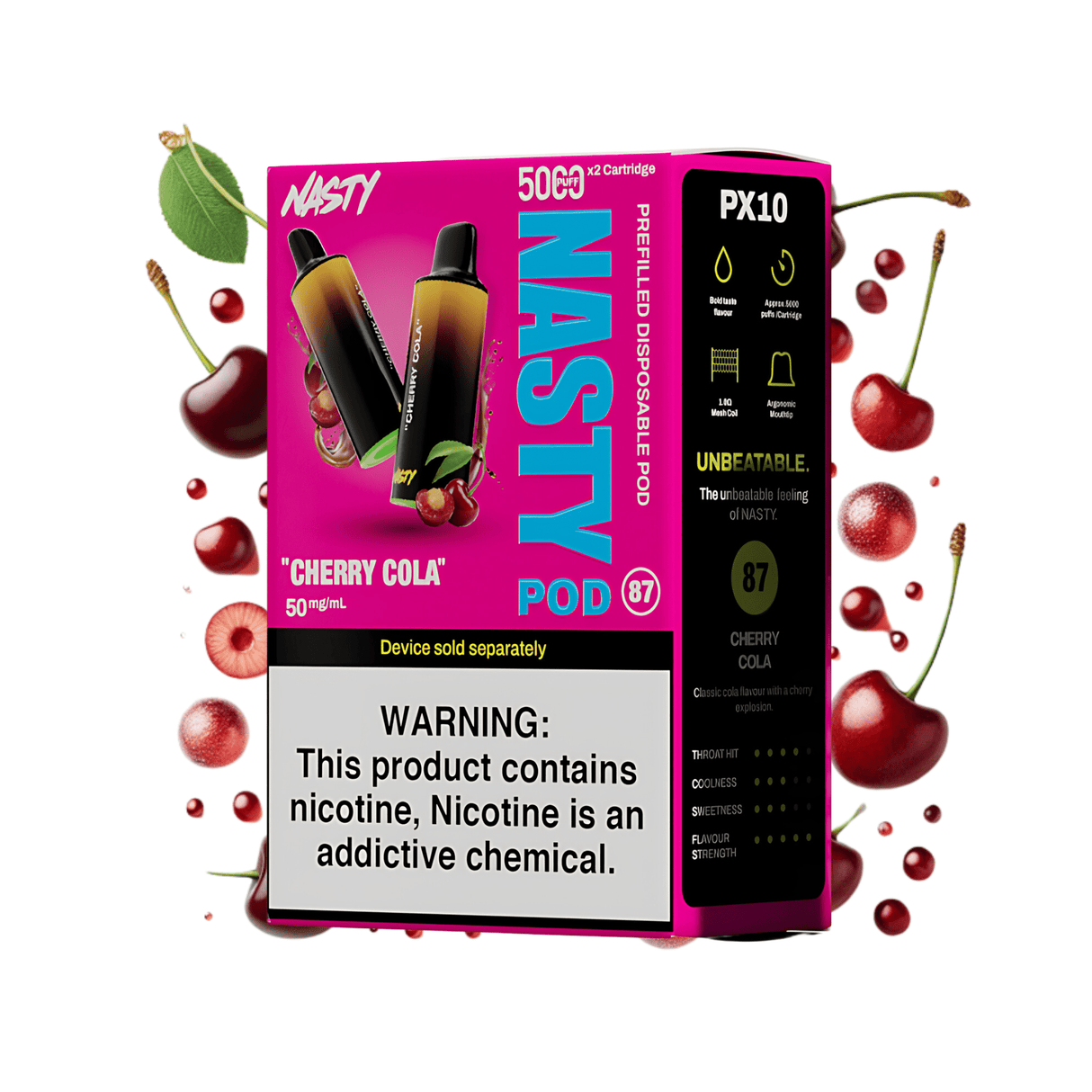 Cherry Cola Nasty PX10 Prefilled Disposable Pods 2 - Pack - 5% | NASTY | Shop Buy Online | Cape Town, Joburg, Durban, South Africa