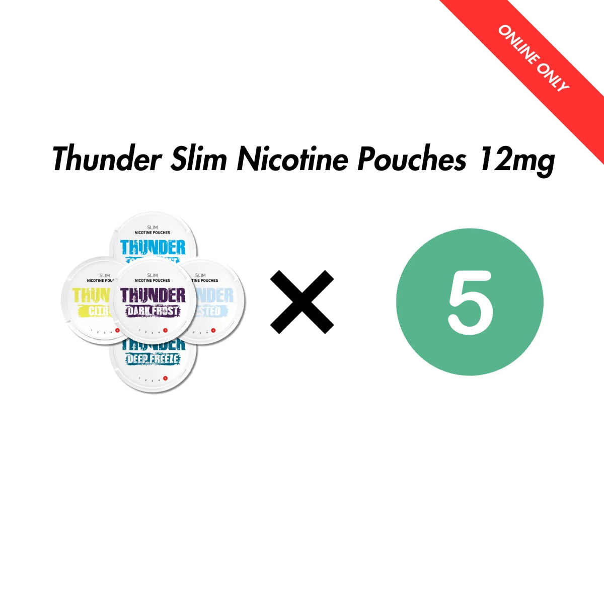 Citrus 5-Pack Thunder Slim Nicotine Pouches Bundle - Extra Strong 12mg | Thunder | Shop Buy Online | Cape Town, Joburg, Durban, South Africa