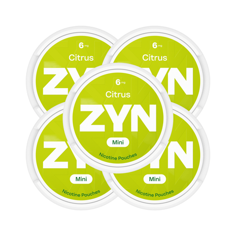 Citrus 5 - Pack ZYN Mini Strong Nicotine Pouches - 6mg | ZYN | Shop Buy Online | Cape Town, Joburg, Durban, South Africa