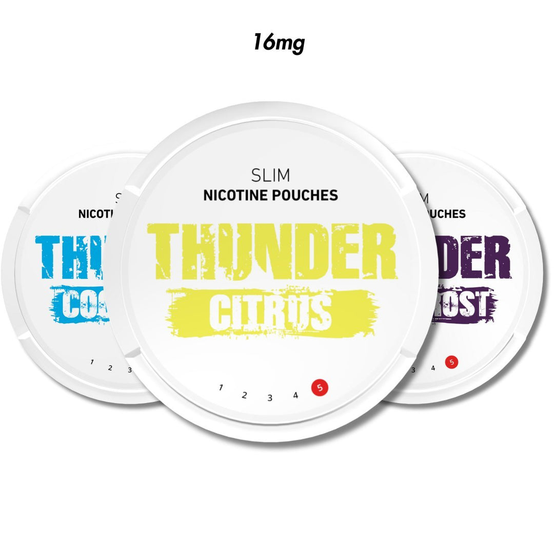 All Flavours Thunder Slim Nicotine Pouches - 16mg | Thunder | Shop Buy Online | Cape Town, Joburg, Durban, South Africa