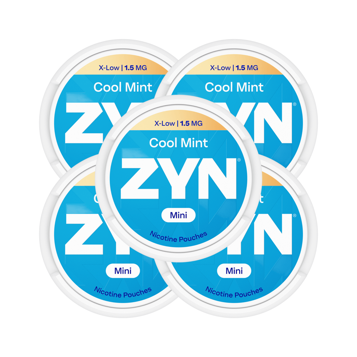 Cool Mint 5 - Pack ZYN Mini X - Low Nicotine Pouches - 1.5mg | ZYN | Shop Buy Online | Cape Town, Joburg, Durban, South Africa