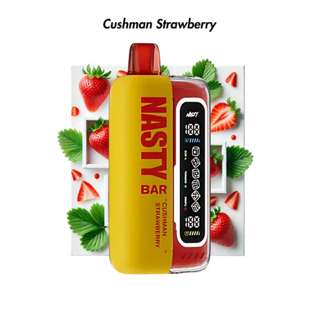 Cushman Strawberry Nasty Bar XL 20000 Disposable Vape - 5% | NASTY | Shop Buy Online | Cape Town, Joburg, Durban, South Africa