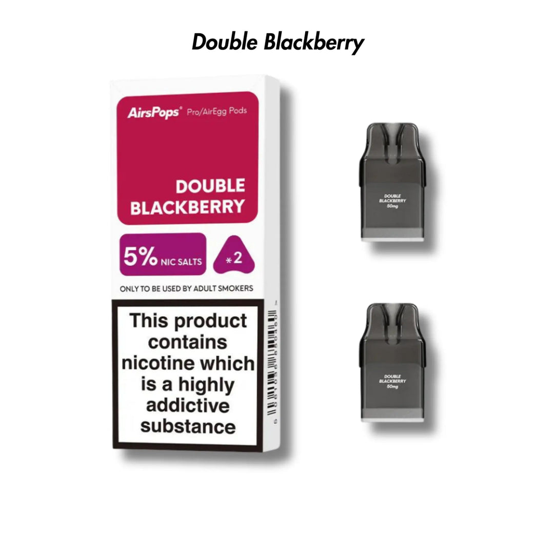 Double Blackberry Airscream Pro/Pro LITE/AirEgg Prefilled Pods 2 - Pack - 5% | Airscream AirsPops | Shop Buy Online | Cape Town, Joburg, Durban, South Africa