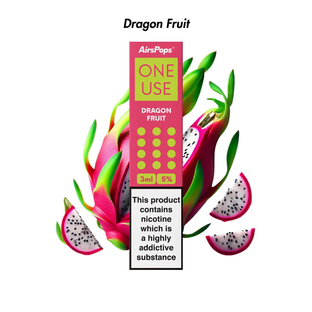 Dragon Fruit Airscream AirsPops ONE USE 3ml Disposable Vape - 5% | Airscream AirsPops | Shop Buy Online | Cape Town, Joburg, Durban, South Africa