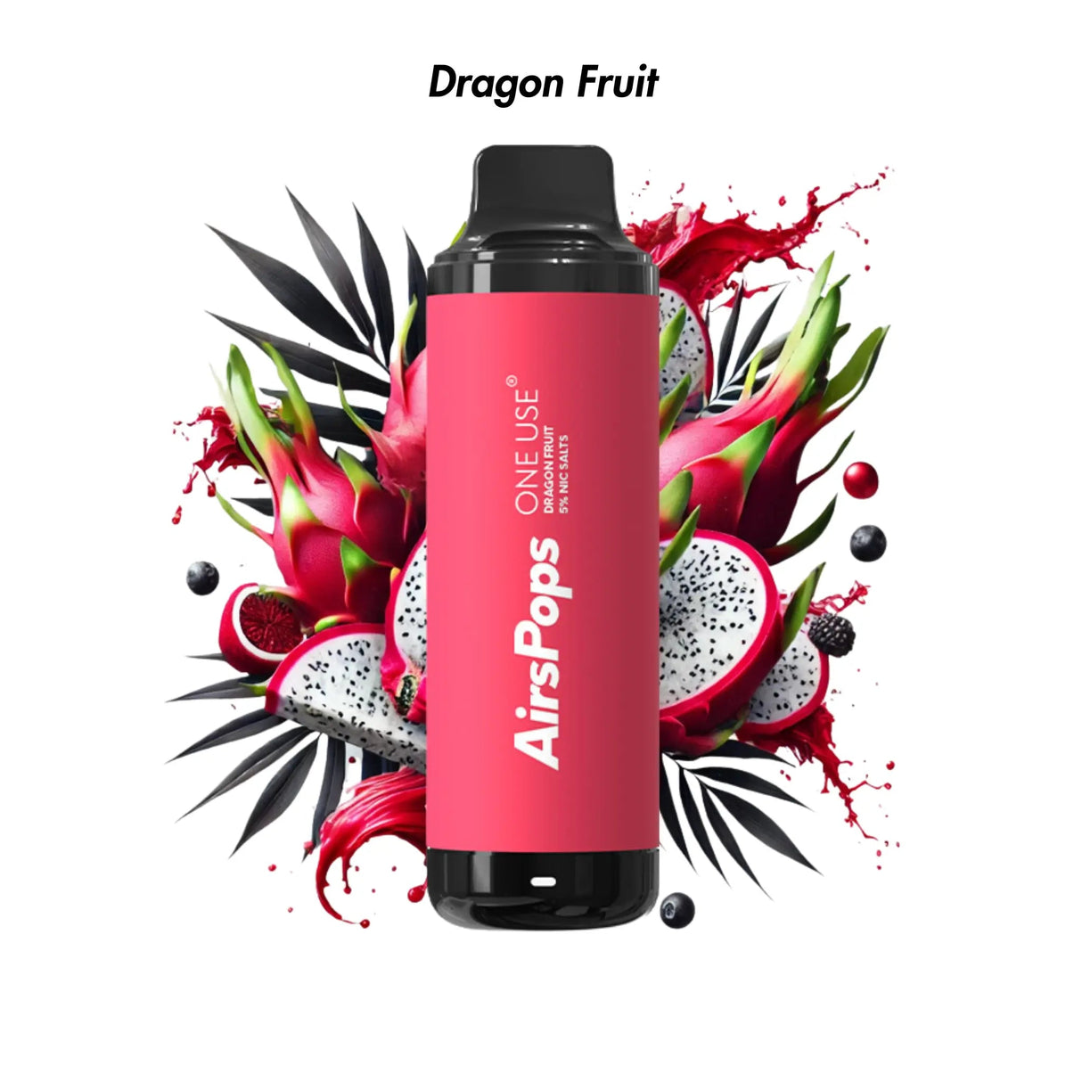 Dragon Fruit Airscream AirsPops Rechargeable ONE USE 12ml Disposable Vape - 5% | Airscream AirsPops | Shop Buy Online | Cape Town, Joburg, Durban, South Africa