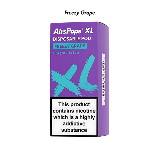 Freezy Grape AirsPops XL Prefilled Disposable Pod 10ml - 5.0% | Airscream AirsPops | Shop Buy Online | Cape Town, Joburg, Durban, South Africa