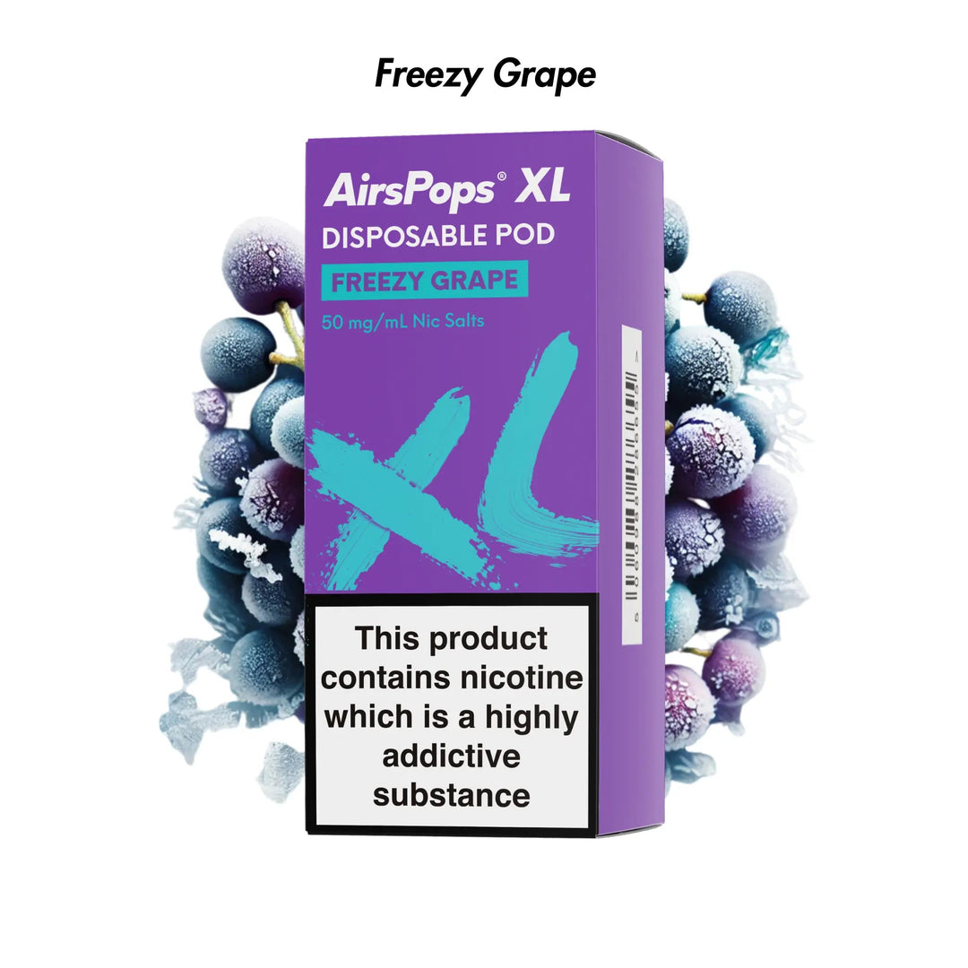 Freezy Grape AirsPops XL Prefilled Disposable Pod 10ml - 5.0% | Airscream AirsPops | Shop Buy Online | Cape Town, Joburg, Durban, South Africa