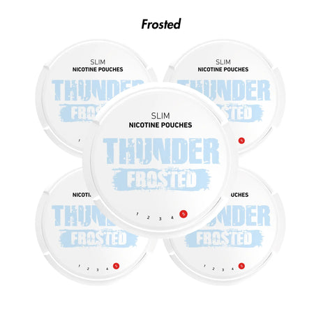 Frosted 5 - Pack Thunder Slim Nicotine Pouches Bundle - 11mg | Thunder | Shop Buy Online | Cape Town, Joburg, Durban, South Africa