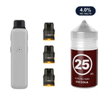 Glossy Grey AirsPops Pro II device, three refillable pods and 313 #25 Ice Cola e-liquid