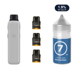 AirsPops Pro II bundle: Glossy Grey device, refillable pods and 313 South Pole 1.9% e-liquid