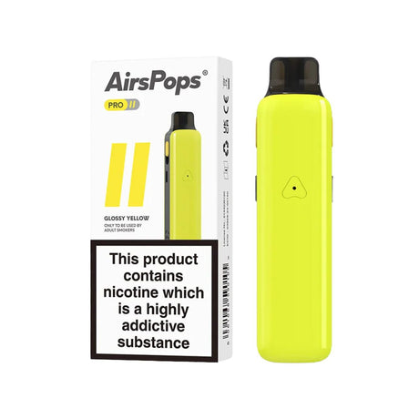 Glossy Yellow AirsPops Airscream Pro II Device Starter Kit front view
