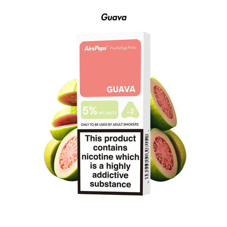 Guava Airscream Pro/Pro LITE/AirEgg Prefilled Pods 2 - Pack - 5% | Airscream AirsPops | Shop Buy Online | Cape Town, Joburg, Durban, South Africa