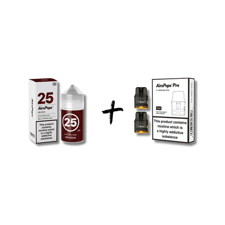 Ice Cola 🆕 313 AirsPops E - Liquid and Pro/Pro LITE/AirEgg Refillable Pods Bundle | Airscream AirsPops | Shop Buy Online | Cape Town, Joburg, Durban, South Africa