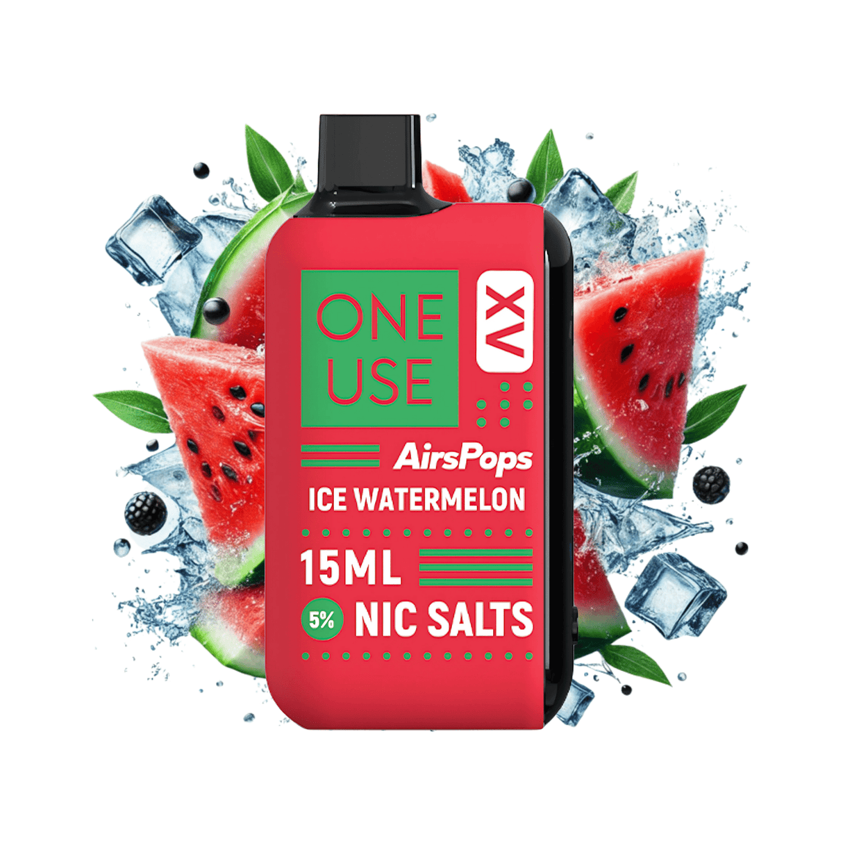 Ice Watermelon Airscream AirsPops ONE USE 15ml XV Disposable Vape - 5% | Airscream AirsPops | Shop Buy Online | Cape Town, Joburg, Durban, South Africa